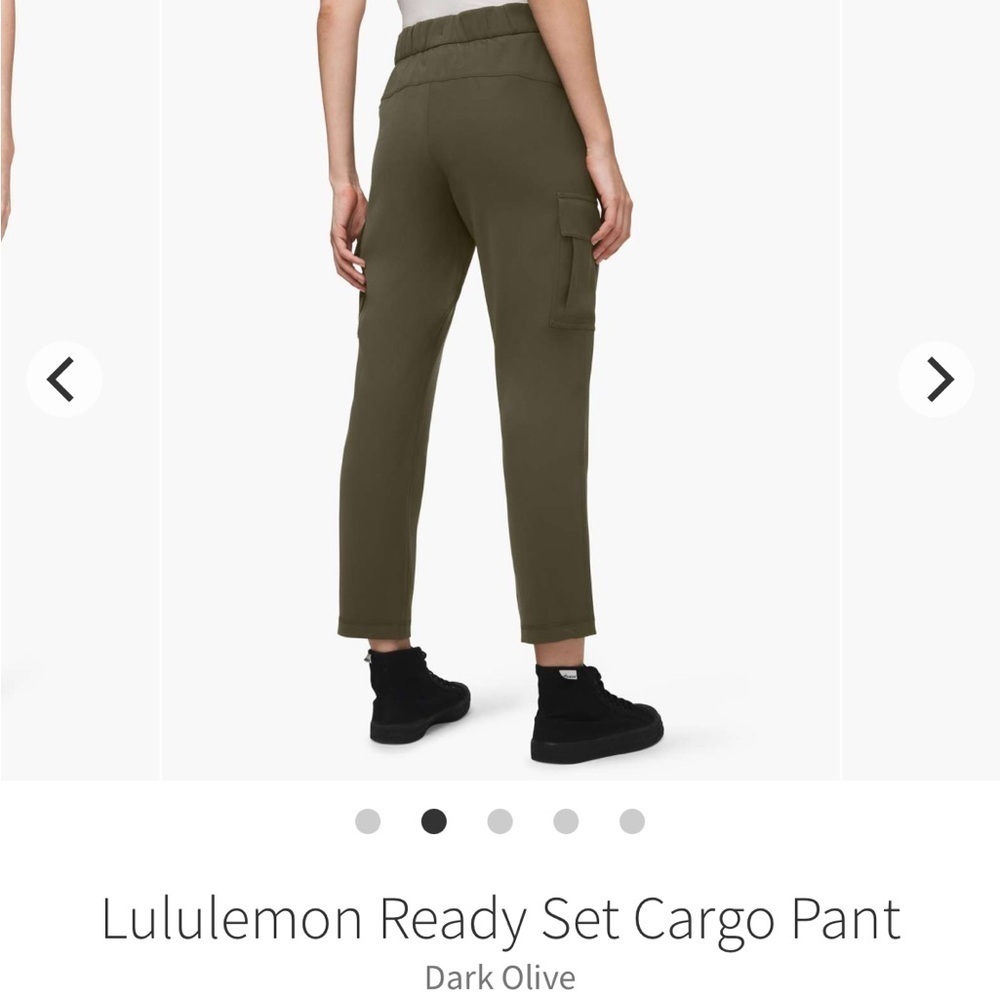 LULULEMON SIZE 6 DARK OLIVE CARGOS - Picture 7 of 8